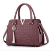 woman fashion Crocodile leather V